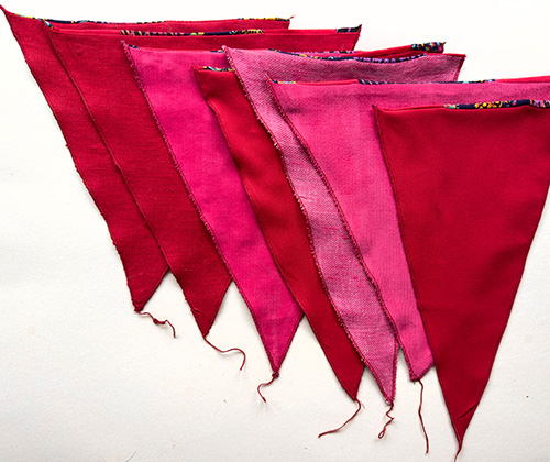 rotes Fähnchensortiment